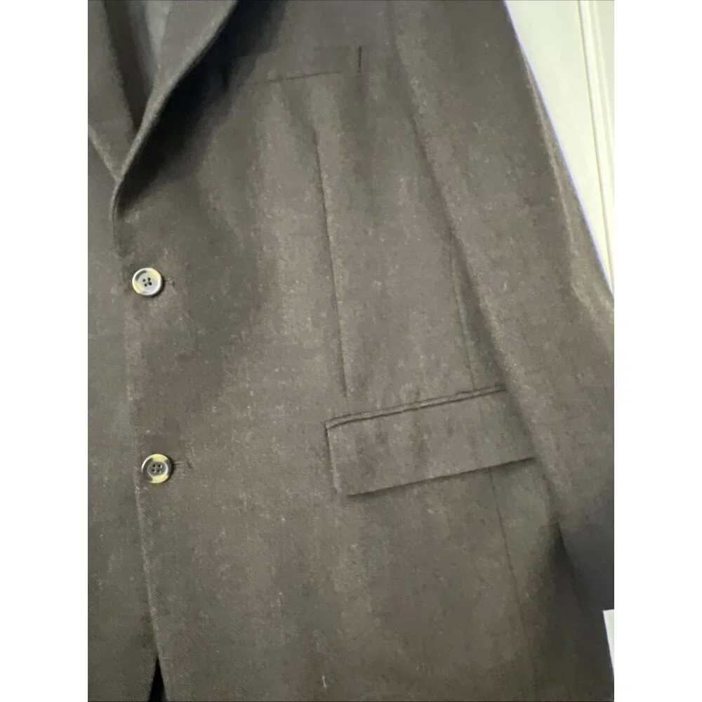 Club Room Macys Brown Blazer Jacket Sport‎ Coat Silk Wool Cashmere  Mens 44R